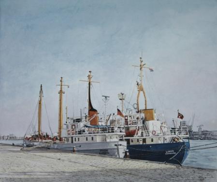 Kustvaarders aan de Parkkade.